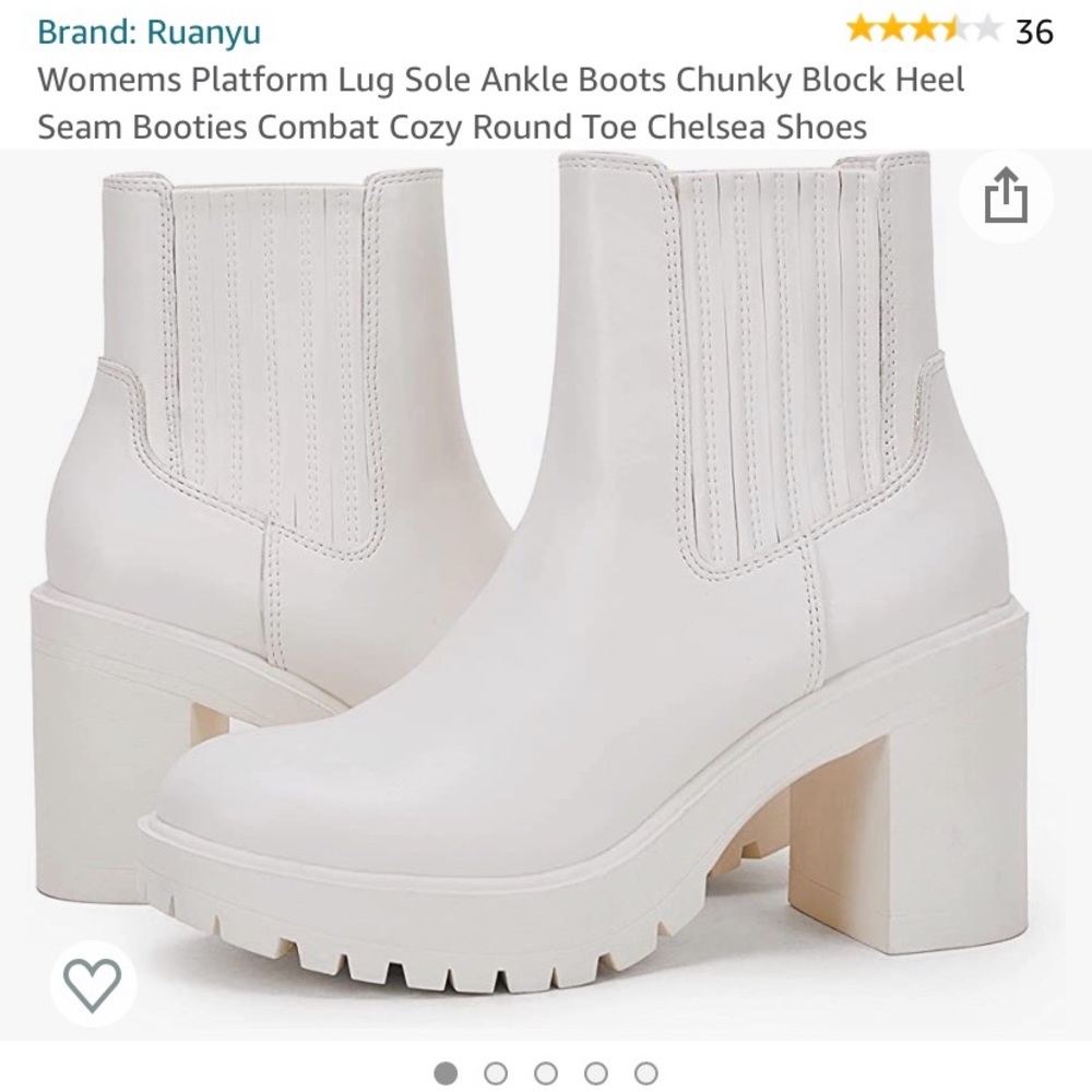Platform chunky heel boot